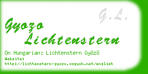 gyozo lichtenstern business card
