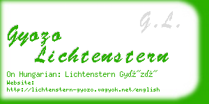 gyozo lichtenstern business card